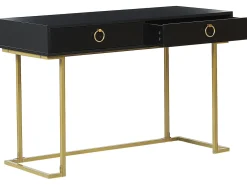 Tavolino consolle WESTPORT Nero/Oro 115 cm 50 cm con Cassetti