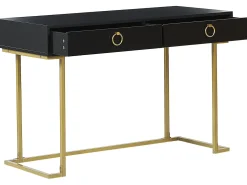 Tavolino consolle WESTPORT Nero/Oro 115 cm 50 cm con Cassetti