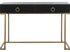 Tavolino consolle WESTPORT Nero/Oro 115 cm 50 cm con Cassetti