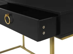 Tavolino consolle WESTPORT Nero/Oro 115 cm 50 cm con Cassetti