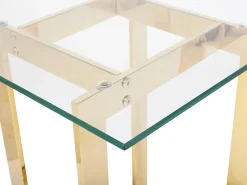 Tavolino CRYSTAL Vetro temperato Oro