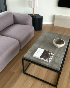 Tavolino da caffè ALTOS Grigio effetto cemento