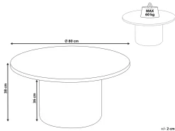 Tavolino da caffè AMMON Effetto travertino
