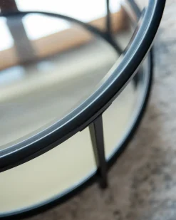 Tavolino da caffè BIRNEY Vetro temperato Nero