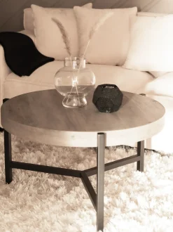 Tavolino da caffè BONITA Grigio effetto cemento