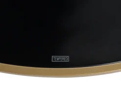 Tavolino da caffè FLORENCE Vetro Nero/Oro