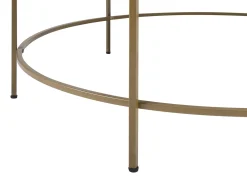 Tavolino da caffè FLORENCE Vetro Nero/Oro