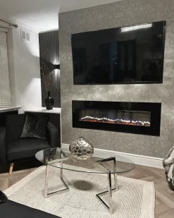Tavolino da caffè FRESNO Vetro Argento
