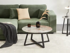 Tavolino da caffè IVINS Ceramica Marmo bianco