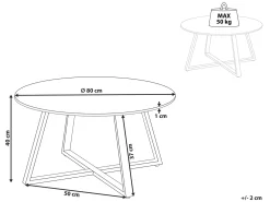 Tavolino da caffè IVINS Ceramica Marmo bianco