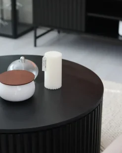 Tavolino da caffè KIRKWOOD Legno di mango Nero con contenitore
