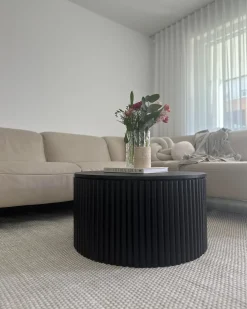 Tavolino da caffè KIRKWOOD Legno di mango Nero con contenitore