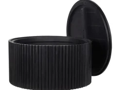 Tavolino da caffè KIRKWOOD Legno di mango Nero con contenitore