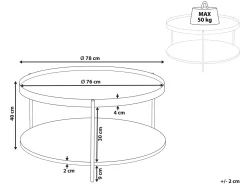 Tavolino da caffè LANDER Marrone scuro