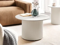 Tavolino da caffè LEONA Ceramica Beige chiaro