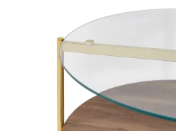 Tavolino da caffè LOVELL Vetro temperato Oro