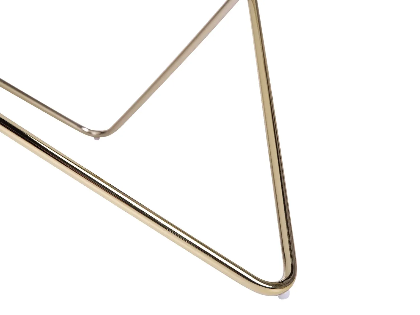 Tavolino da caffè MERIDIAN Vetro temperato Bianco/Oro