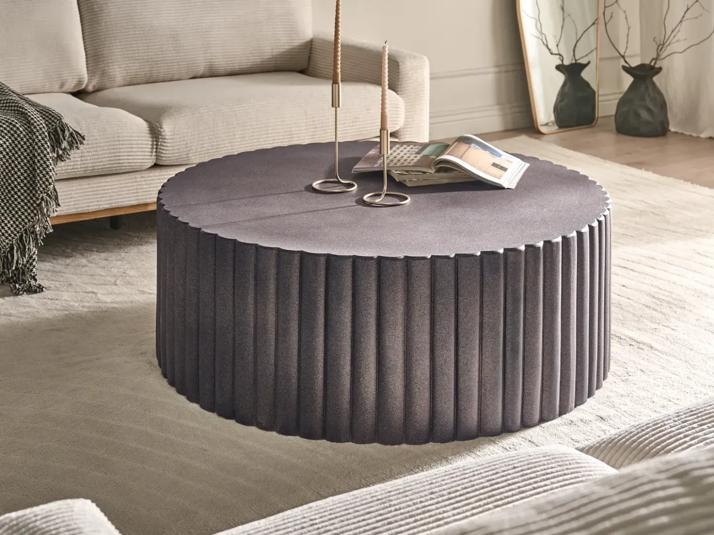 Tavolino da caffè POZZA 117 cm 117 cm Nero