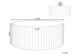 Tavolino da caffè POZZA 117 cm 117 cm Nero