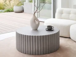 Tavolino da caffè POZZA 117 cm 117 cm Grigio