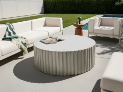 Tavolino da caffè POZZA 117 cm 117 cm Grigio