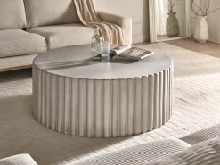 Tavolino da caffè POZZA 117 cm 117 cm Grigio