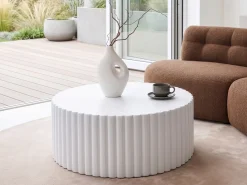 Tavolino da caffè POZZA 117 cm 117 cm Bianco