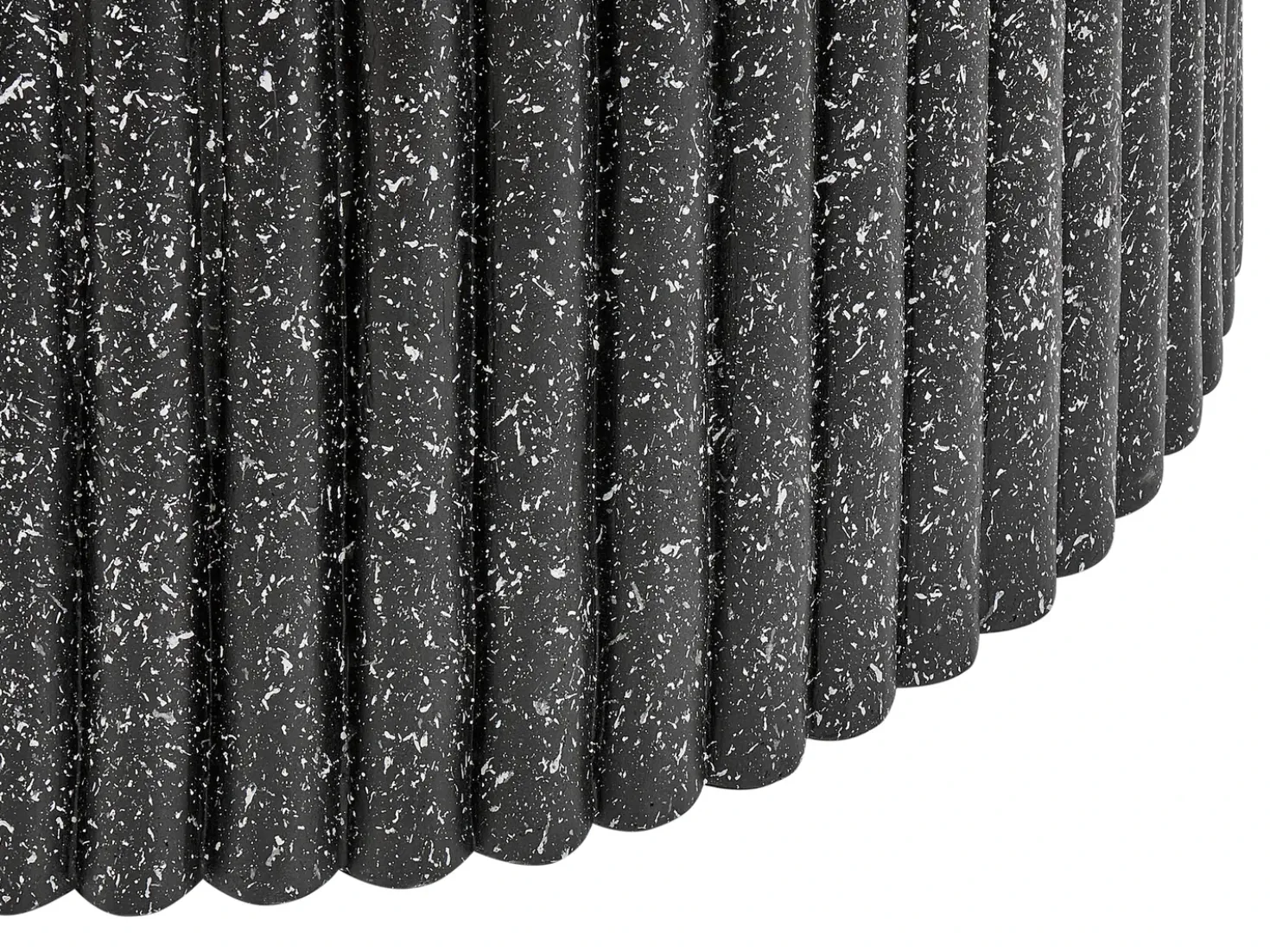 Tavolino da caffè POZZA II 106 cm 106 cm Effetto terrazzo Terrazzo Nero