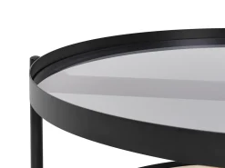 Tavolino da caffè RENO Vetro temperato Nero
