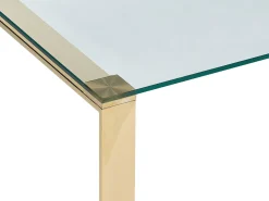 Tavolino da caffè TILON Vetro temperato Oro