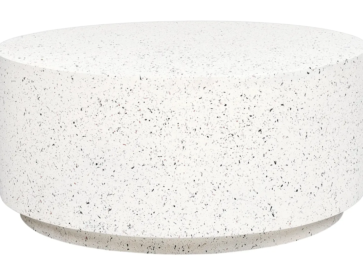 Tavolino da caffè TREZZO 90 cm 90 cm Effetto terrazzo Terrazzo Bianco