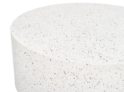 Tavolino da caffè TREZZO 90 cm 90 cm Effetto terrazzo Terrazzo Bianco