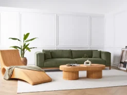 Tavolino da giardino AIROLE 150 cm 70 cm Rattan Marrone