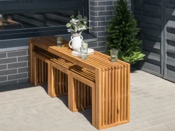 Tavolino da giardino BELLANO 150 cm 35 cm Legno d'acacia Marrone