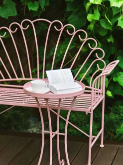 Tavolino da giardino CAVINIA 40 cm 40 cm Metallo Rosa