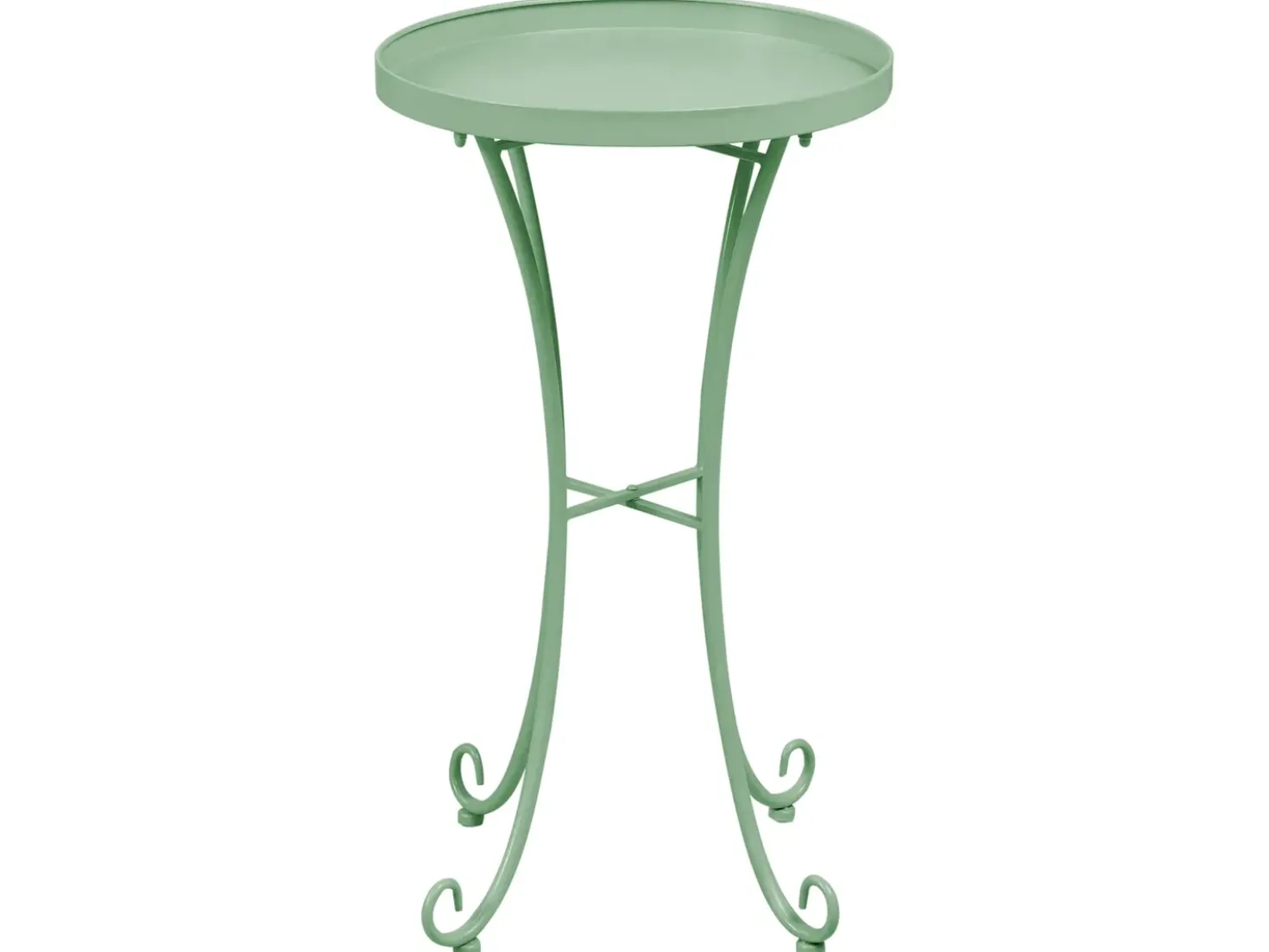 Tavolino da giardino CAVINIA 40 cm 40 cm Metallo Verde