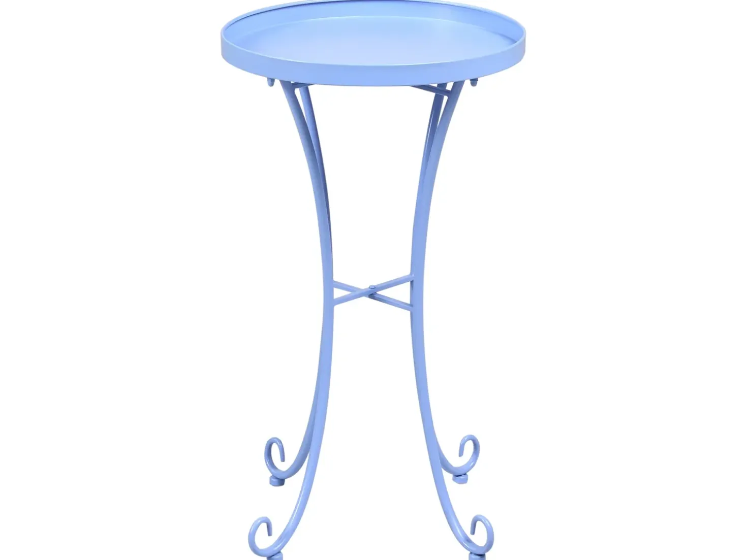 Tavolino da giardino CAVINIA 40 cm 40 cm Metallo Azzurro