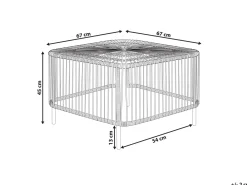 Tavolino da giardino CESENATICO 67 cm 67 cm Rattan Naturale
