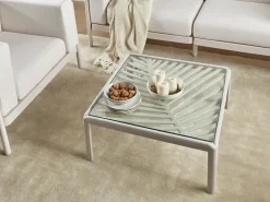 Tavolino da giardino FERRETTI 69 cm 69 cm Beige chiaro
