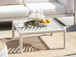 Tavolino da giardino FERRETTI 69 cm 69 cm Beige chiaro