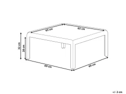 Tavolino da giardino FERRETTI 69 cm 69 cm Tortora