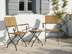 Tavolino da giardino LASCARI 45 cm 45 cm Legno d'acacia Marrone chiaro
