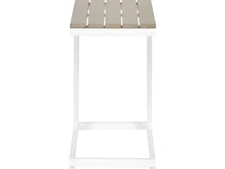 Tavolino da giardino MESSINA 60 cm 35 cm Bianco