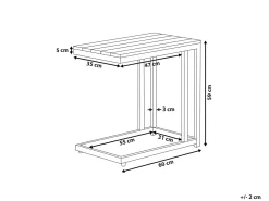 Tavolino da giardino MESSINA 60 cm 35 cm Bianco