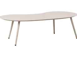 Tavolino da giardino PARORI 65 cm 130 cm Metallo Beige