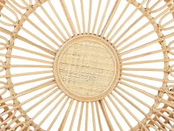 Tavolino da giardino RANDAZZO 85 cm 85 cm Rattan Marrone chiaro