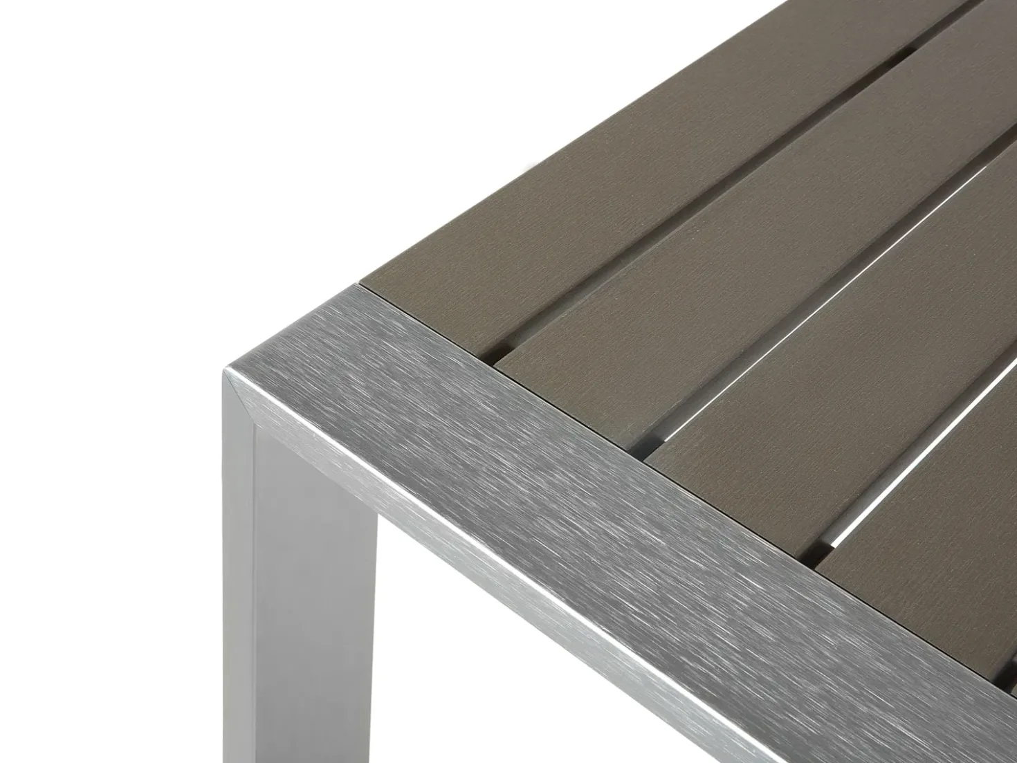 Tavolino da giardino SALERNO 90 cm 50 cm Metallo Grigio scuro