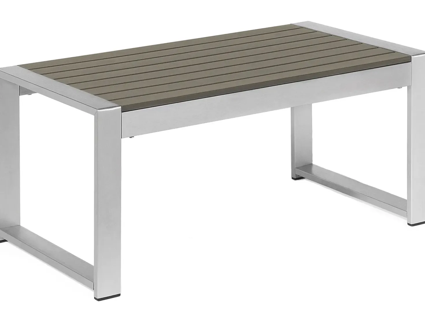 Tavolino da giardino SALERNO 90 cm 50 cm Metallo Grigio scuro