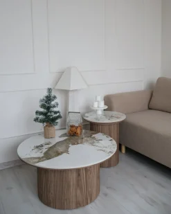 Tavolino DORA Ceramica Marrone