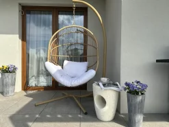 Tavolino EDOLO 37 cm 37 cm Effetto terrazzo Terrazzo Bianco